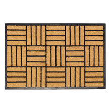 Natural Parquet Tiles Coir & Rubber Doormat