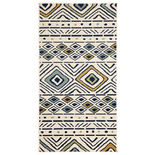 White Mendoza Geometric Outdoor Rug