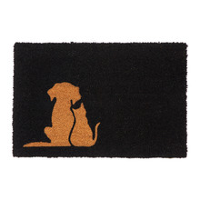 Black Buddies Coir Doormat