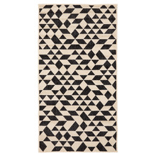 Black & Cream Yuma Power-Loomed Indoor & Outdoor Rug