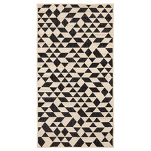 Black & Cream Yuma Power-Loomed Indoor & Outdoor Rug