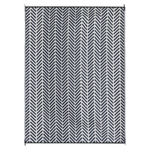 Navy & White Fresno Chevron Power-Loomed Indoor/Outdoor Rug