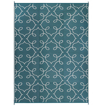 Sea Green & White Syracuse Waterproof Outdoor Rug