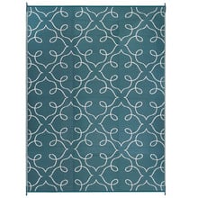 Sea Green & White Syracuse Waterproof Rug