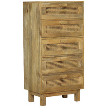Titus 5 Drawer Mango Wood Tallboy