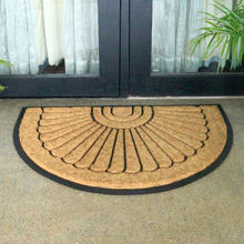 Kye Curved Rubber & Coir Doormat