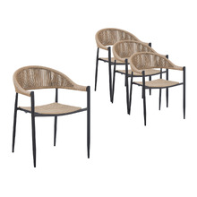 Lockport Rope Outdoor Dining Chairs (Set of 4)