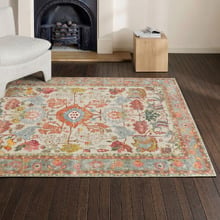 Autumn Multi-Colour Dalisay Floral Machine Washable Rug