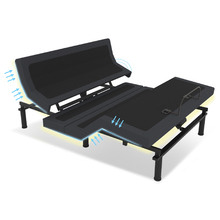 Black Nunez Steel Motion Long Single Bed