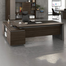 Coffee Oak Clive Executive Desk