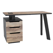 Natural & Black Arto Workstation Desk