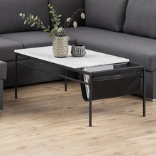 Prince Marble Coffee Table with Magazine Rack