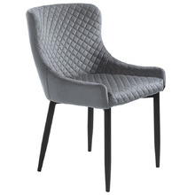Grey Sharmin Velvet Dining Chair