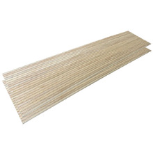 Naturaflex 2700 x 595mm Oak Flexible Half-Round Fluted Wall Panels (Set of 2)
