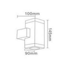 Maximo Up and Down Pillar Light in Aluminium