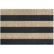 Coir Stripe Black/Natural Rug