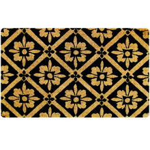 Black & Gold Classic Coir Doormat