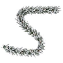 274cm Snowy Morgan LED Christmas Garland