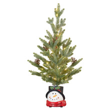 55cm Gabrielle LED Christmas Tree in Snowman Pot