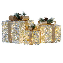 3 Piece Felicity Christmas Present with LED Ornament Set