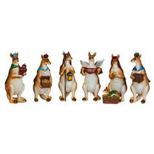 7 Piece Jasper Kangaroo Nativity Scene Ornament Set