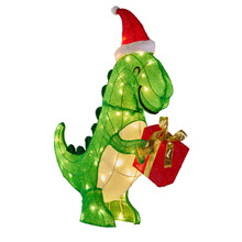 Paul Dinosaur Santa LED Christmas Decoration
