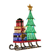 Kara Sleigh with Gift & Tree LED Christmas Decoration