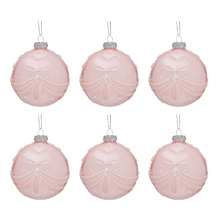 Royalty Glittered Glass Baubles (Set of 6)