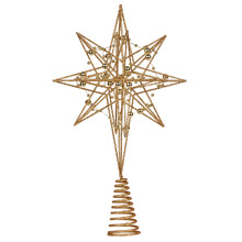 Gold Metal Star Christmas Tree Topper