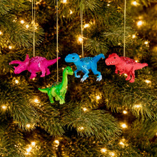 4 Piece Wilbur Dinosaur Hanging Ornament Set