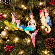 3 Piece Ariel Mermaid Hanging Ornament Set