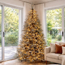 229cm Selma Midnight Snow LED Christmas Tree