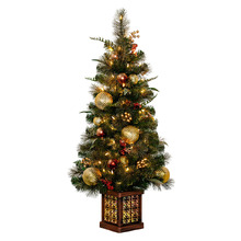 122cm Palmer Deluxe Mountain Pine LED Potted Christmas Tree
