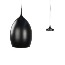 Matte Black Hyams 1 Light Pendant