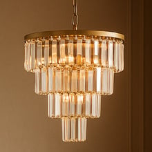 Bonfield Crystal Tiered 6 Light Chandelier