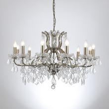 Tamara Iron & Crystal 12 Light Chandelier