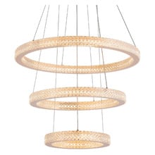 Jones Iron & Acrylic LED 3 Tier Pendant Light