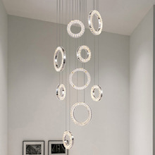 Natalie Iron & Crystal LED 9 Light Pendant
