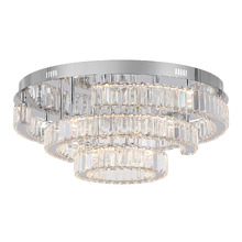 Brio Iron & Crystal LED Round Flush Mount Ceiling Light