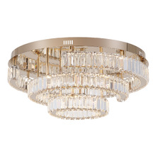 Brio Iron & Crystal LED Round Flush Mount Ceiling Light