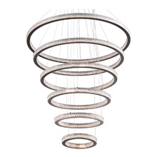 Zedon Iron & Acrylic LED 6 Light Pendant