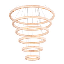 Zedon Iron & Acrylic LED 6 Light Pendant