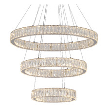 Wesar Iron & Crystal LED 3 Light Pendant