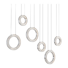 Jonah Iron & Crystal LED 6 Light Pendant
