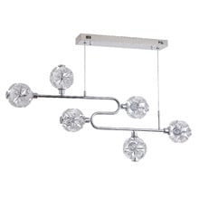 Kiron Iron & Crystal LED 6 Light Pendant