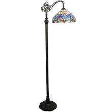 Blue Dragonfly Tiffany-Style Floor Lamp