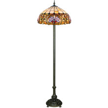 Ivory Victorian Tiffany-Style Floor Lamp
