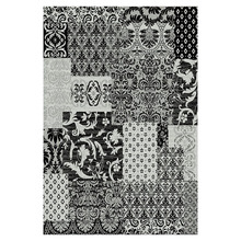 Grey & Black Damask Beantown Power-Loomed Rug