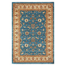 Blue & Brown Oriental Potion Power-Loomed Rug
