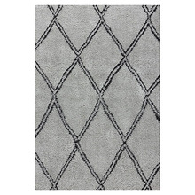 Grey Argyle Mellow Power-Loomed Rug